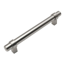 Cosmas - Cosmas 161-128SN Satin Nickel Euro Style Bar Pull - Cabinet And Drawer Handle Pulls