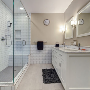 Trendy Attic Development in a 1926 Home