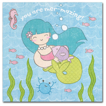 Moira Hershey 'Magical Mermaid II' Canvas Art, 18" x 18"