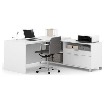 Bowery Hill L-Desk in White