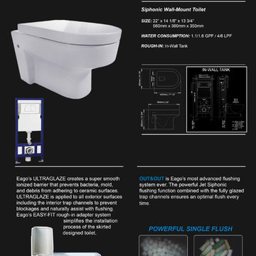 Eago WD101 Wall Mounted Toilet