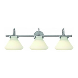 Hinkley - Hinkley Congress Chrome 29 1/2" Wide Opal Glass Bath Light - Bathroom Vanity Lighting