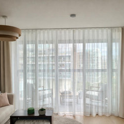 Cotton curtains in a wave system - Curtains