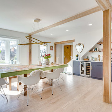 Transitional Two-Finish Kitchen & Bar Design Potomac, MD