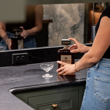 Traditional Basement Remodel with Custom Bar & Entertainment Spaces