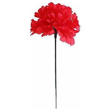 Red Silk Carnation Picks, Artificial Flowers for Weddings, Decorations