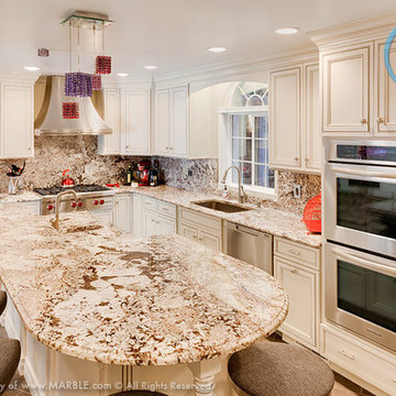 Bianco Antico Granite Kitchen | Marble.com