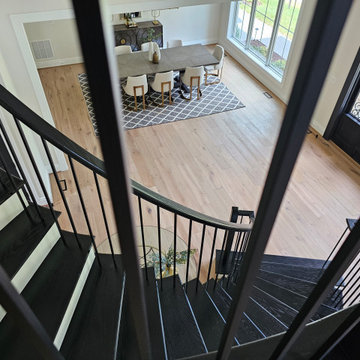 Project #130 | Curved Staircase with Wraparound Balcony