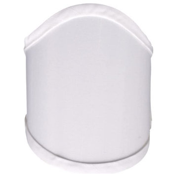 Scalloped Wall Sconce 4 Inch Shield Half Lamp Shade , White