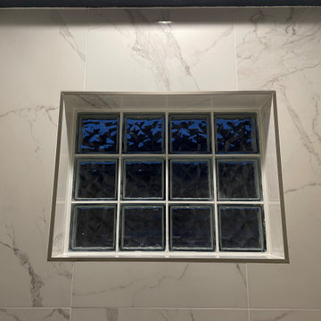 BATHROOM - 24 x 48 Statuary Porcelain Tub / Shower Wall Tile with Window