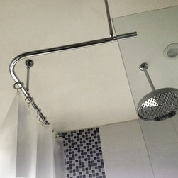 Custom L-Shaped Shower Rod - Shower Curtain Rods