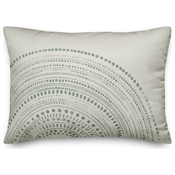 White Circle Dot Pattern 14x20 Indoor/Outdoor Pillow