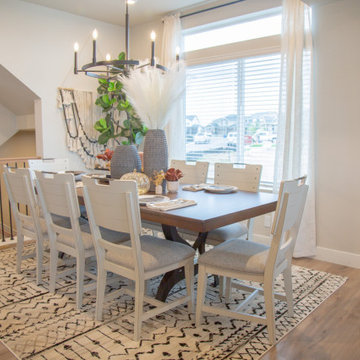 Rustic Meets Contemporary with an Industrial Twist Dining Room