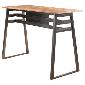 ACME Scarus Bar Table, Natural and Gunmetal