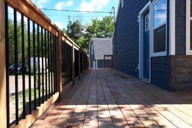 Inspiration for a large cottage deck remodel in Other