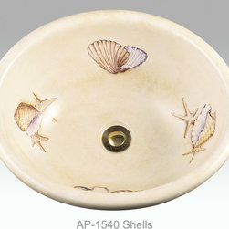 Hand Painted Drop-in Sinks by Atlantis Porcelain Art - Products