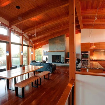 Cove House | Kitchen, Dining and Living Areas
