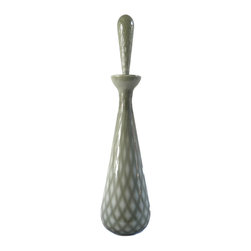 CASED QUILTED OPTIC PATTERN EMPOLI DECANTER - Vases