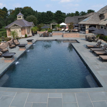 NESPA Award Winning custom pool and spa in Lower Saucon Township
