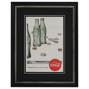 Original Vintage 1952 Coca, Cola Ad Print, Framed