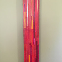 Crimston Streaks - Mixed Media Art