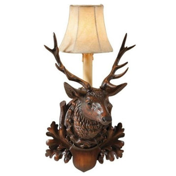 Wall Sconce MOUNTAIN Lodge Regal Stag Deer Left-Facing Left 1-Light