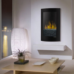 Dimplex - Dimplex 23-Inch Convex Black Wall Mounted Electric Fireplace - VCX1525 - Indoor Fireplaces