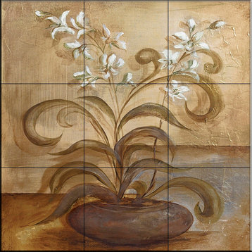 Tile Mural, Orchid Delight Ii by Tre Sorelle Studios