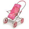 Pink W/White Polka Dots 3-In-1 Pram/Carrier/Stroller
