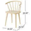 GDF Studio Bramote Countryside Rounded Back Spindle Dining Chairs, Set of 2