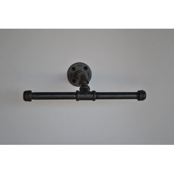 Blacksmith II - Double Roll Plumbing Pipe Toilet Paper Holder