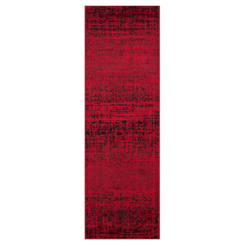 Safavieh Adirondack Collection ADR116 Rug, Red/Black, 2'6"x8'