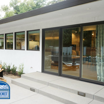 After- Contemporary Home Featuring Marvin Sliding Doors and Casement Windows