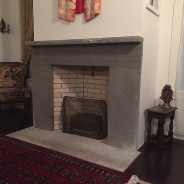 Fireplaces-after limestone fascia and hearth