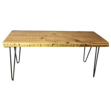 Urban Loft Reclaimed Wood Console Table, 12x48x18, Dark Walnut