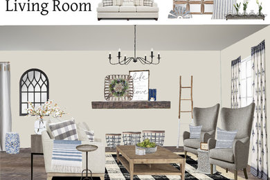 E-Design: Living & Family Rooms, Dining and Entry.