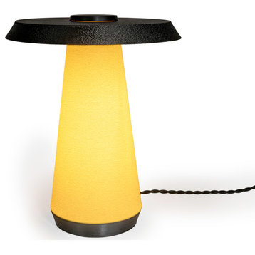 JONATHAN Y Lighting USA1006 Bruno 12" Tall LED Vase Table Lamp - Yellow / Black
