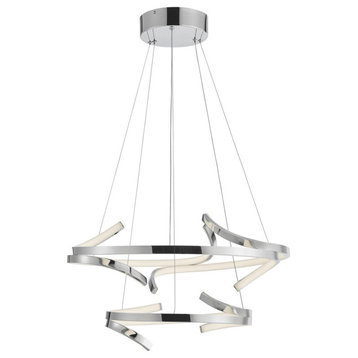 Beijing Integrated LED Dimmable Chrome Chandelier with Smart Dimmer Included