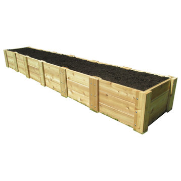 Infinite Cedar Deep Root Cedar Raised Bed Garden Kit, 2 ft. x 12 ft. x 16.5 in.