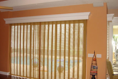 Example of a beach style family room design in Orlando