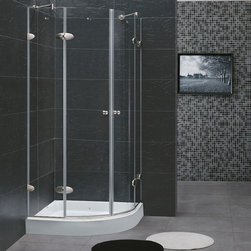 Vigo 36" x 36" Neo-Round Shower Enclosure VG6021CHCL36 - Bath Products