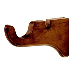Kirsch 2 Inch Wood Trends Double Drapery Bracket - Curtain Rods