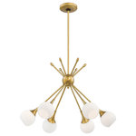 George Kovacs - George Kovacs Pontil P1806-248 6 Light Chandelier, Honey Gold - Type of Bulbs : G9 Xenon (Frosted)