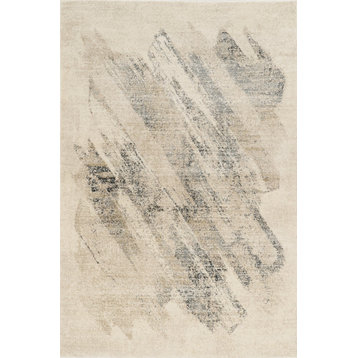 KAS Hue 4715 Luster Organic/Abstract Rug, Ivory/Gray, 8'10"x13'0"