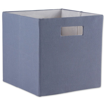 Dii Polyester Cube Solid Stonewash Blue Square 13x13x13