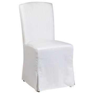White Slip Cover Dining Chair
