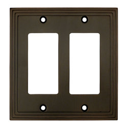 Cosmas - Cosmas 25090-ORB Oil Rubbed Bronze Double GFCI / Decora Wall Plate - Switch Plates And Outlet Covers