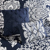 Madison Park Vienna Cotton Sateen Damask Comforter/Duvet Cover Set, Blue