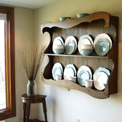 Wall Hutch Hazelnut Finish - Display And Wall Shelves 