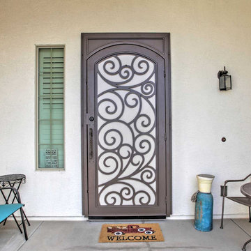 Arch in Square Iron Security Door
